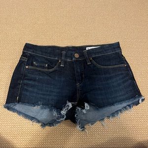 Dark wash shorts